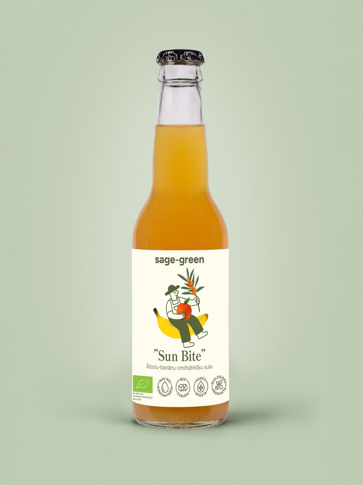 Organic Apple, sea buckthorn and banana juice